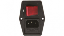 BVB01/Z0000/11, Разъем: питания AC; гнездо; "папа"; 10А; 250ВAC; IEC 60320; UL94V-0, Bulgin