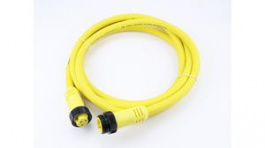 1300100488, Mini-Change A-Size Double-Ended Cordset 3 Poles Male (Straight) to Female (Straight) 16 AWG Yellow TPE 2m, Molex