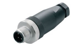 9456940000, M12 Straight Plug Sensor Connector, 5 Poles, A-Coded, Screw, Weidmuller