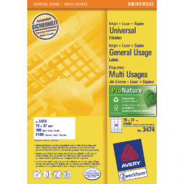 L4731REV-25, Multipurpose labels, 30 sheets/5.670 labels, 25.4 x 10 mm, W, Zweckform