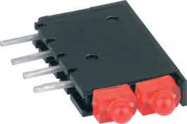 2816.2001, PCB LED 2 mm round red/red, Mentor