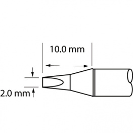 SFP-CH20, Soldering Rework Cartridge Chisel 2.0 mm 390 °C, Metcal