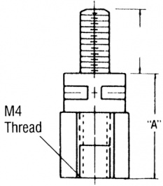 CBS-TFM-M4-6-01, Standoff 9.5 mm, Essentra (former Richco)