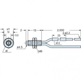 FD-62, Датчик: световодный; Дальность: 0?520мм; IP67; -55?80°C; Корпус: M6, Panasonic
