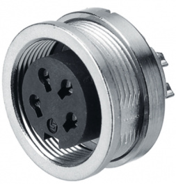 09 0332 00 12, Panel-mount socket, 680 series 12-pole Poles 12 3 A 60 VAC/VDC, Binder