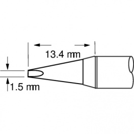 SFV-CH15A, Soldering Tip Chisel 1.5 mm 390 °C, Metcal