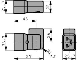 4789.1200, Разъем: питания AC; IEC 60320; C20 (I); вилка; "папа"; на провод, Schurter