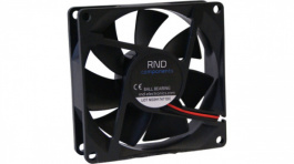 RND 460-00027, Brushless Axial DC Fan, 80 x 80 x 25 mm, 12 V, 3.84 W, RND Components
