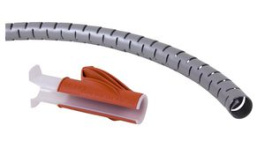 33.782, Spiral Wrap Tubing with Hand Tool, 25 ... 25mm, PVC, Silver, Dataflex