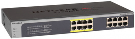 JGS516PE-100EUS, ProSAFE Plus Switch 16x 10/100/1000 (8x PoE) - Desktop 19^, NETGEAR