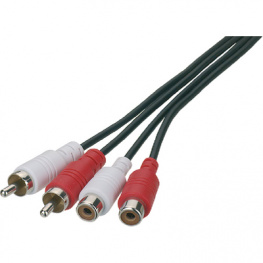 BB-1781, Extension cable audio stereo cinch 1.8 m Black, Maxxtro