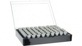 SB 25.0, Storage Box with Eighty-Nine Tubes 180.5x140.5x38mm Black/Transparent Polystyren, Teko