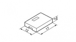 AT4120AB, Switch Cap 12 mm 17 mm 3 mm, NKK Switches (NIKKAI, Nihon)