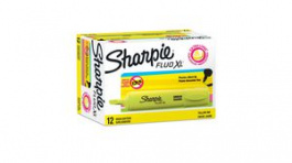 1825634 [12 шт], Marker Pen, Yellow, Highlighter, Fine/Medium/Broad, 12pcs, Sharpie