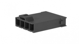 213815-0104, Mega-Fit, Plug Housing, Free Hanging, 4 Poles, 1 Rows, 5.7mm Pitch, Molex