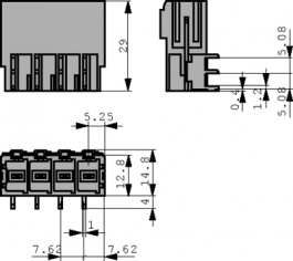 831-3602, Pin header, straight 2P7.62 mm, Wago