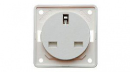 962622502, Wall Outlet INTEGRO 1x UK Type G (BS1363) Socket Flush Mount 13A 250V White, Berker