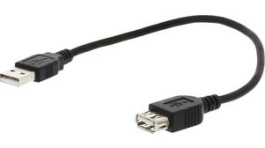 CCGP60010BK10, USB 2.0 Cable A Male - A Female 1 m Black, Nedis (HQ)