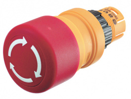 61-3440.4/1, Переключатель: безопасности; Фикс.пол: 2; 16мм; красный; Пол: 2, EAO