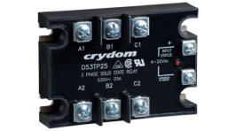 D53TP50D-10, Реле: полупроводниковое; Uупр:3?32ВDC; 50А; 48?530ВAC; 3-фазное, Sensata