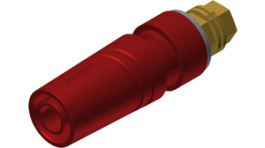 SAB 2600 G M4 Au red, Laboratory socket diam. 4 mm Red CAT II 42 mm, SKS Kontakttechnik