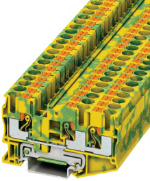 PT 6-TWIN-PE, Ground modular terminal block yellow-green 0.14...1.5 mm2, Phoenix Contact
