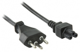 CABLE-733-1.8, Сетевой кабель с разъемом для Швейцарии - IEC320 C5 1.8 Тип 12-Штекер C13-Разъем 1.8 m, Valueline