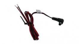 RND 205-01263, DC Connection Cable, 2.5x5.5x9.5mm Plug, Right Angle, 1m, RND Connect