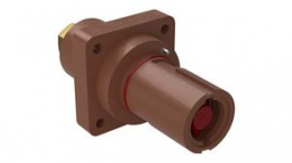 SPPC-PWL-PD-L1-BR-M12-T4, Brown Panel Drain Connector, 400A, Radiall