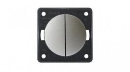 936752568, Wall Rocker Switch Matte INTEGRO 2x ON-OFF Flush Mount 16A 250V Chrome, Berker
