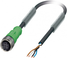 SAC-4P- 2,0-PUR/M12FS, Actuator/sensor-cable M12 Socket Open 2 m, Phoenix Contact