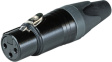 RND 205-00557 XLR connector Female 3 Soldering Black