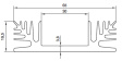 KL-203/75/3/SW Радиатор: штампованный; U; черный; L: 75мм; W: 65мм; H: 19,5мм