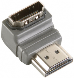 BVP133, Угловой адаптер HDMI 90° с Ethernet Вилка HDMI загибается - соединение HDMI штекер – розетка, Bandridge