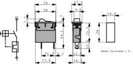 4435.0199, Circuit-breaker, thermal 2 A, Schurter