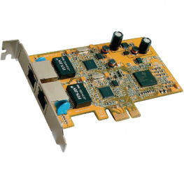 EX-6072-L, Network card LowProfile PCI-E x1 2x 10/100/1000, Exsys
