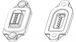 M9K703-299L, Magnetic Data Connector Poles 6, Rosenberger connectors