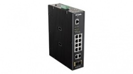DIS-200G-12PS, Industrial PoE+ Gigabit Managed Switch, 3x RJ45, 8x PoE, 2x SFP, 260W, 54VDC, D-Link