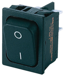 1832.3602, ROCKER; DPST; Положения:2; OFF-ON; 20A/250ВAC; черный; IP40; 100мОм, Marquardt