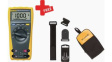 FlUkE 175 + C25 + TPAK Fluke 175 True-RMS Digital Multimeter + FREE TPAK Fastening Set and C25 Case 1kV