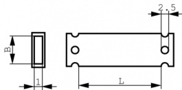 HC 06-35 [50 шт], Backing for Labels 35 mm x 7 mm 50 p. Transparent, HellermannTyton