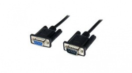 SCNM9FM2MBK, Null Modem Serial Cable D-SUB 9-Pin Male - D-SUB 9-Pin Female 2m Black, StarTech.com