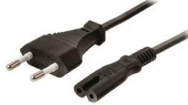 RND 465-00963, Mains Cable Euro Male - IEC 60320 C7 5m Black, RND Connect