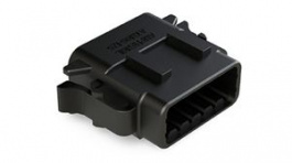 ATM06-12SB, Housing, Receptacle, 2 Rows, 12 Poles ,Keying Option B, Black, Amphenol