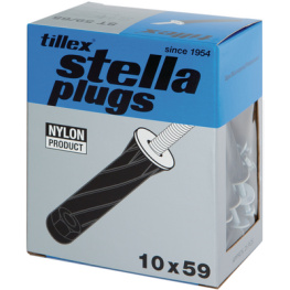 ST BLACK UHJ T25 5X75MM [25 шт], Wall Plugs with Screws 10 x 59 mm PU=25 ST, Tillex