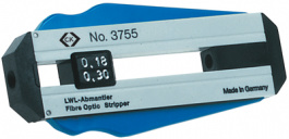 T3755 018, Stripper for Fibre-Optic Cables 0.18...0.30 diam. mm, C.K Tools (Carl Kammerling brand)