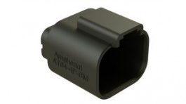 AT04-4P-BM04, Crimp Housing, Plug, 2 Rows, 4 Poles, Black, Amphenol