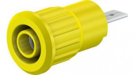 23.3160-24, Safety Socket 4mm Yellow 24A 1kV Nickel-Plated, Staubli (former Multi-Contact )