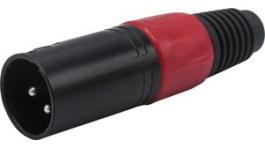 RND 205-00881, XLR Connector Black Plug 3 Poles, RND Connect