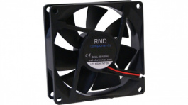 RND 460-00028, Brushless Axial DC Fan, 80 x 80 x 25 mm, 24 V, 3.84 W, RND Components